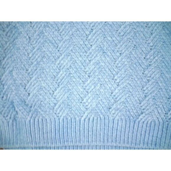 Osh Kosh B’gosh Girls Chenille Sweater Ice Blue Sz 6 6X Mock Neck Comfy Soft - Picture 2 of 9